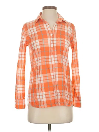Pre-owned Jcrew Long Sleeve Blouse In Orange