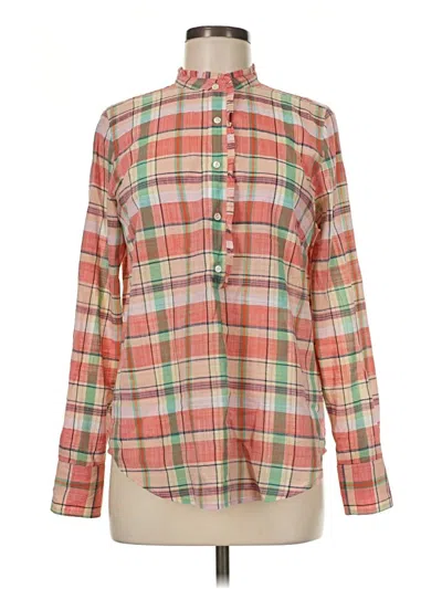 Pre-owned Jcrew Long Sleeve Blouse In Orange