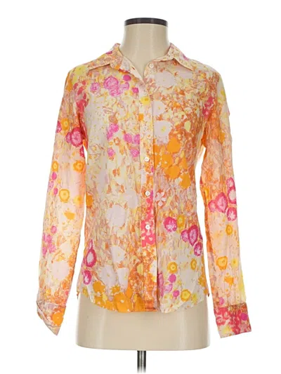 Pre-owned Jcrew Long Sleeve Blouse In Orange