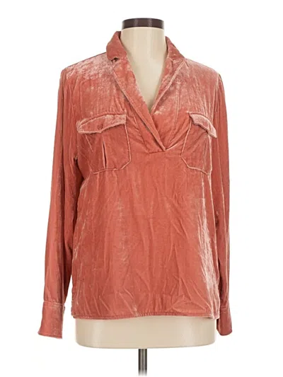 Pre-owned Jcrew Long Sleeve Blouse In Orange
