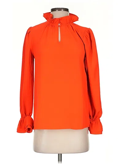 Pre-owned Jcrew Long Sleeve Blouse In Orange