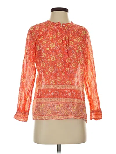 Pre-owned Jcrew Long Sleeve Blouse In Orange