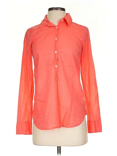 Pre-owned Jcrew Long Sleeve Blouse In Orange