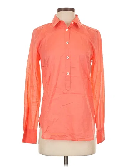 Jcrew Long Sleeve Blouse In Orange