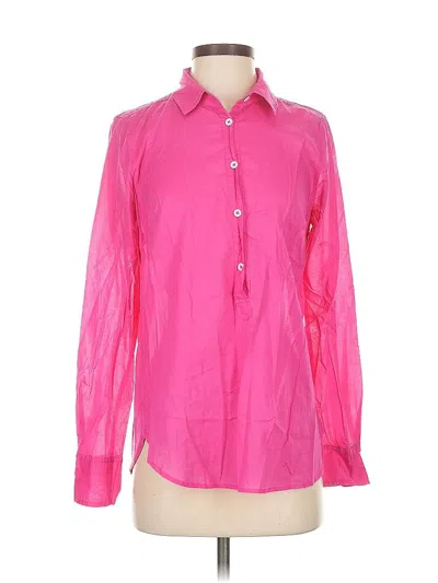 Pre-owned Jcrew Long Sleeve Blouse In Pink