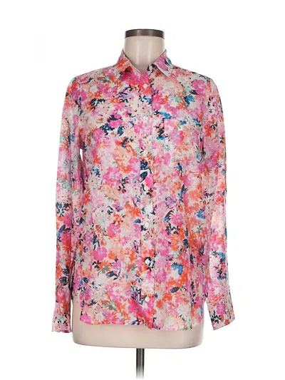 Pre-owned Jcrew Long Sleeve Blouse In Pink