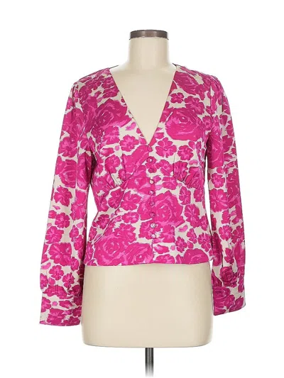 Pre-owned Jcrew Long Sleeve Blouse In Pink