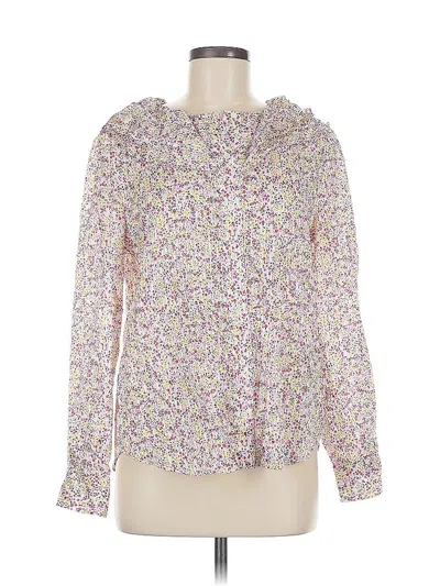 Pre-owned Jcrew Long Sleeve Blouse In Pink