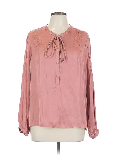 Pre-owned Jcrew Long Sleeve Blouse In Pink