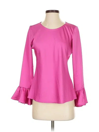 Pre-owned Jcrew Long Sleeve Blouse In Pink