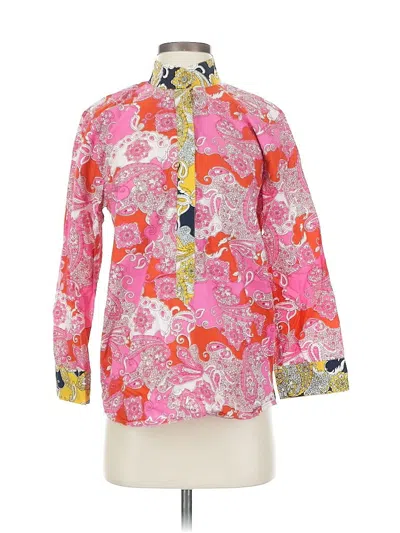 Pre-owned Jcrew Long Sleeve Blouse In Pink