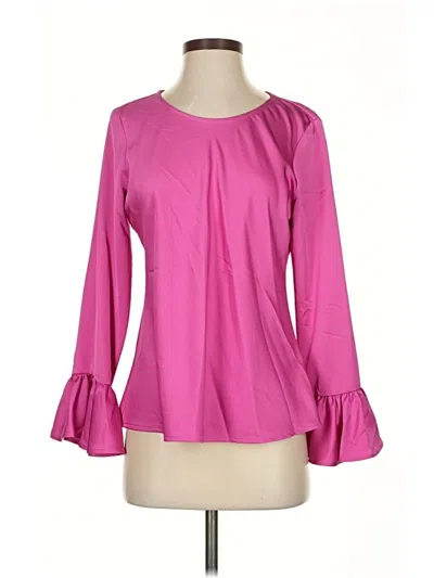 Pre-owned Jcrew Long Sleeve Blouse In Pink
