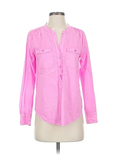 Pre-owned Jcrew Long Sleeve Blouse In Pink