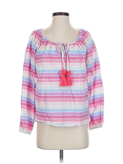 Pre-owned Jcrew Long Sleeve Blouse In Pink