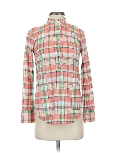 Pre-owned Jcrew Long Sleeve Blouse In Pink