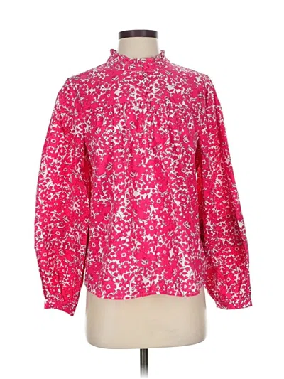 Pre-owned Jcrew Long Sleeve Blouse In Pink