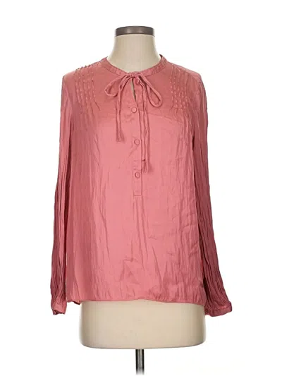Pre-owned Jcrew Long Sleeve Blouse In Pink