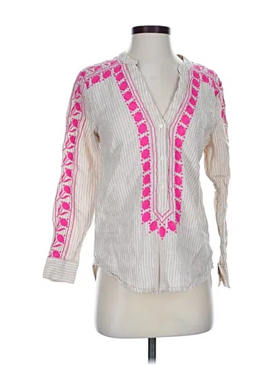 Pre-owned Jcrew Long Sleeve Blouse In Pink