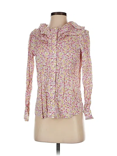 Pre-owned Jcrew Long Sleeve Blouse In Pink