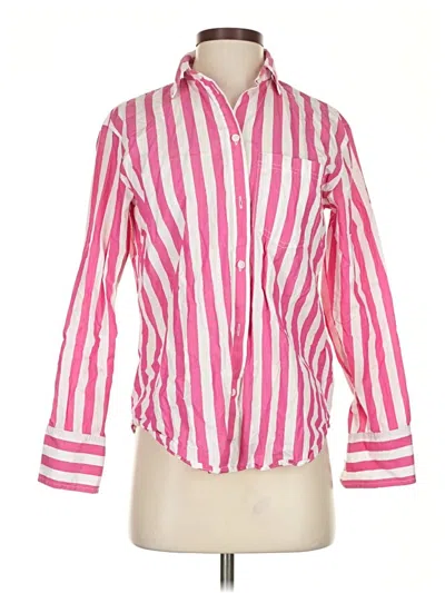 Pre-owned Jcrew Long Sleeve Blouse In Pink