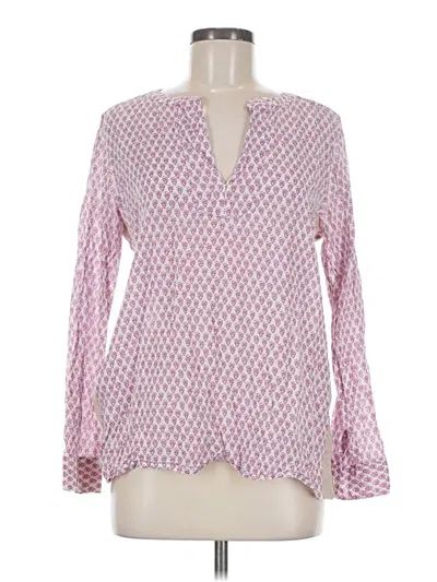Pre-owned Jcrew Long Sleeve Blouse In Pink