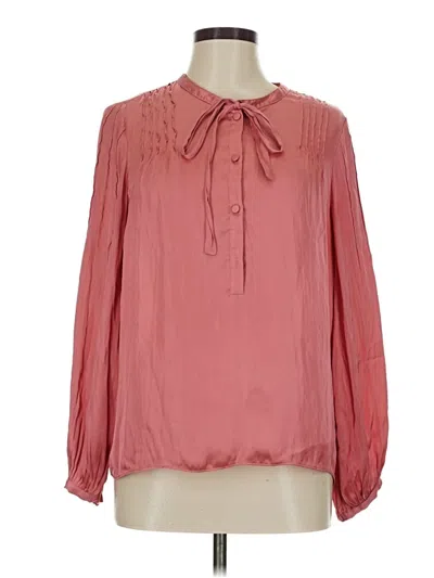 Pre-owned Jcrew Long Sleeve Blouse In Pink