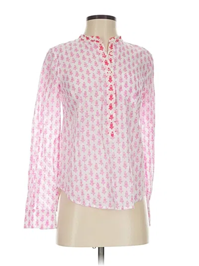 Pre-owned Jcrew Long Sleeve Blouse In Pink