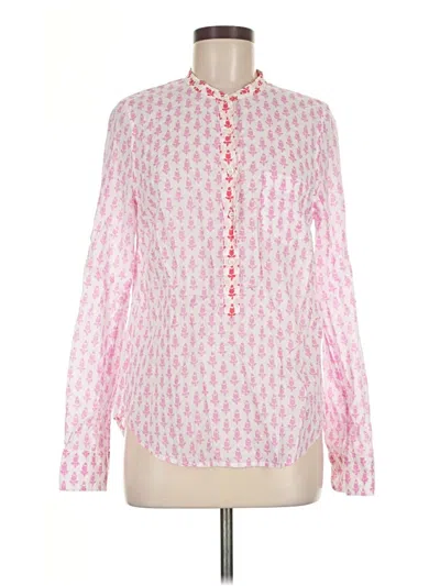 Pre-owned Jcrew Long Sleeve Blouse In Pink