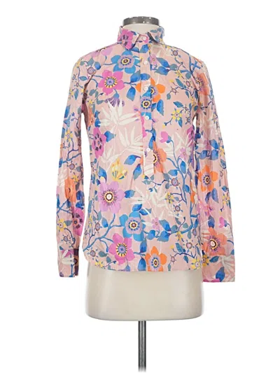 Pre-owned Jcrew Long Sleeve Blouse In Pink