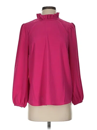 Pre-owned Jcrew Long Sleeve Blouse In Pink