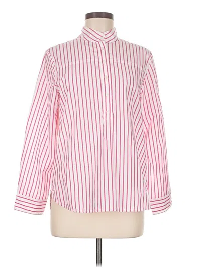 Pre-owned Jcrew Long Sleeve Blouse In Pink