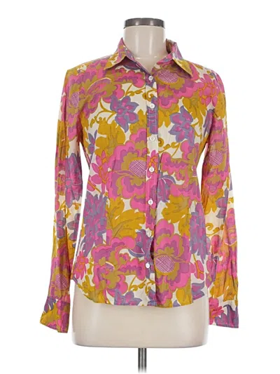 Pre-owned Jcrew Long Sleeve Blouse In Pink
