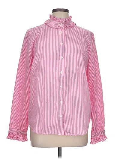 Pre-owned Jcrew Long Sleeve Blouse In Pink