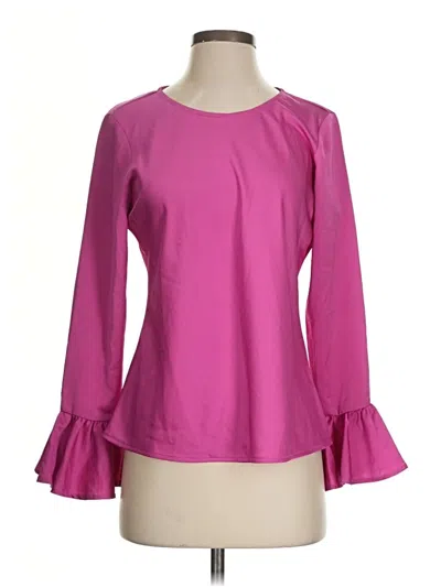 Pre-owned Jcrew Long Sleeve Blouse In Pink