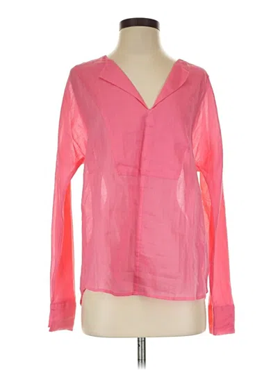 Pre-owned Jcrew Long Sleeve Blouse In Pink