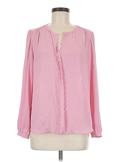 Pre-owned Jcrew Long Sleeve Blouse In Pink