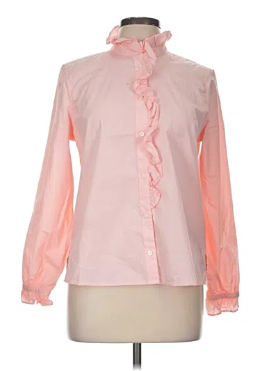Pre-owned Jcrew Long Sleeve Blouse In Pink