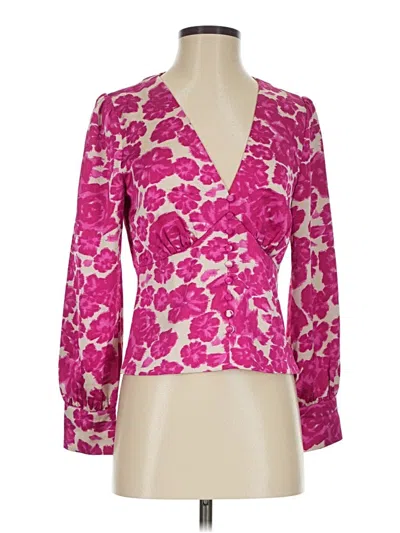 Pre-owned Jcrew Long Sleeve Blouse In Pink
