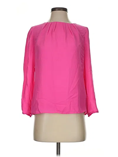Pre-owned Jcrew Long Sleeve Blouse In Pink