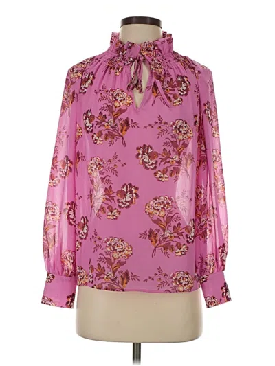 Pre-owned Jcrew Long Sleeve Blouse In Pink