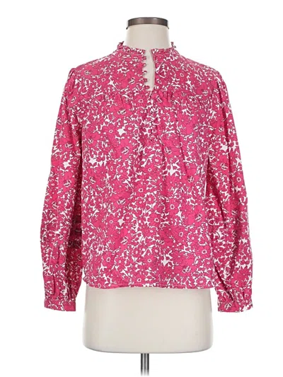 Pre-owned Jcrew Long Sleeve Blouse In Pink