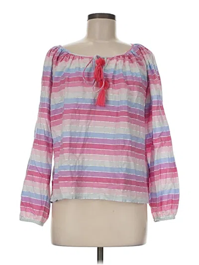 Pre-owned Jcrew Long Sleeve Blouse In Pink