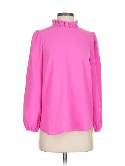 Pre-owned Jcrew Long Sleeve Blouse In Pink
