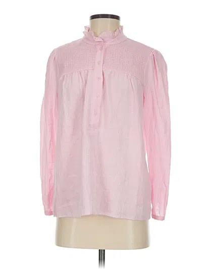 Pre-owned Jcrew Long Sleeve Blouse In Pink
