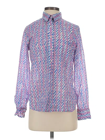 Pre-owned Jcrew Long Sleeve Blouse In Pink