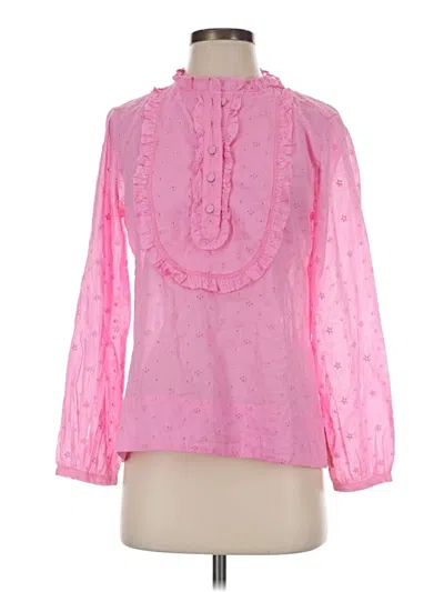 Pre-owned Jcrew Long Sleeve Blouse In Pink