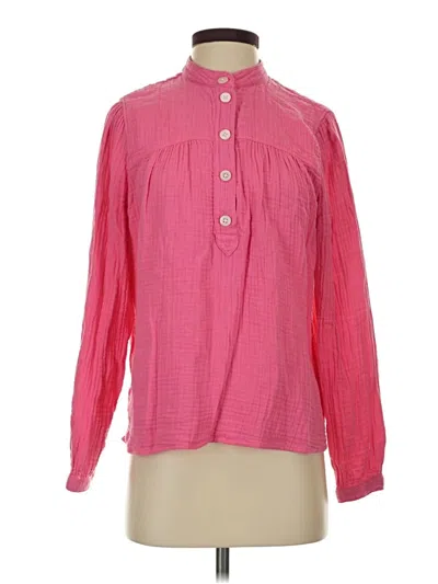 Pre-owned Jcrew Long Sleeve Blouse In Pink