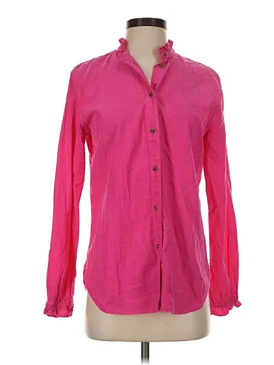 Pre-owned Jcrew Long Sleeve Blouse In Pink