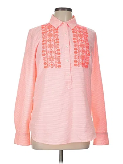 Pre-owned Jcrew Long Sleeve Blouse In Pink
