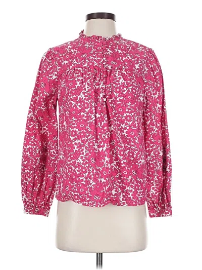 Pre-owned Jcrew Long Sleeve Blouse In Pink